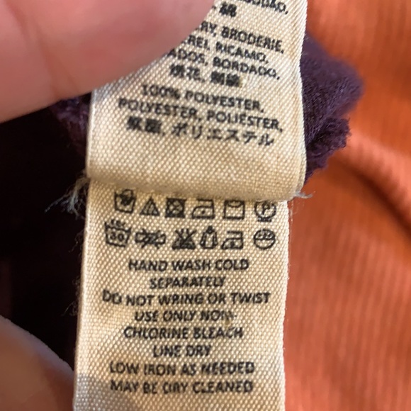 Free People Plum Embroidered Button Down Flowy Top - Picture 9 of 9